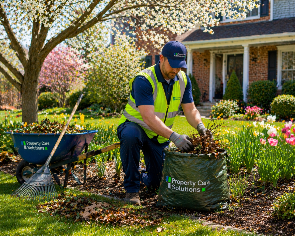 spring garden cleanup